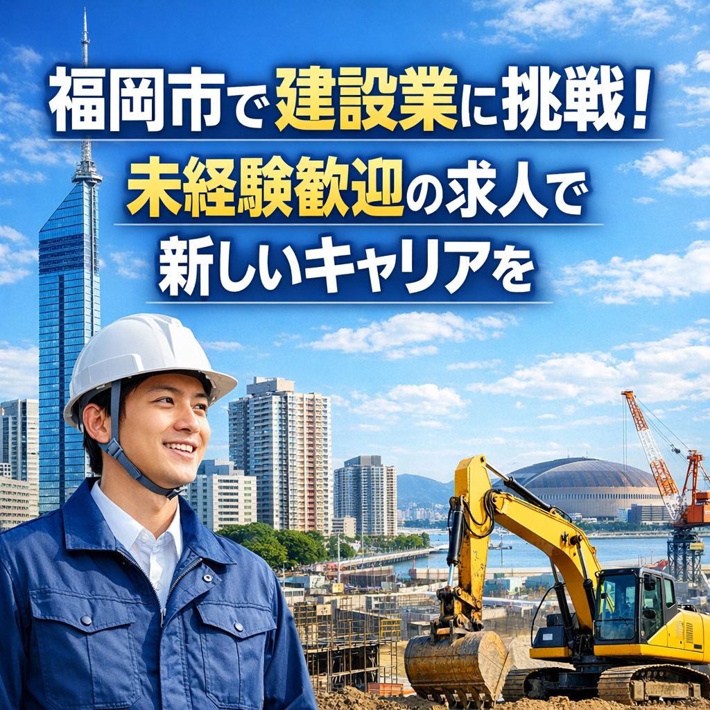 福岡市で建設業に挑戦!未経験歓迎の求人で新しいキャリアを