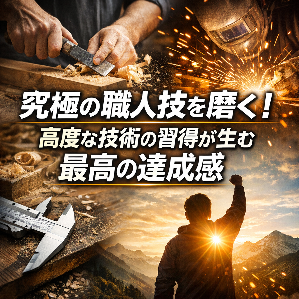 究極の職人技を磨く!高度な技術の習得が生む最高の達成感