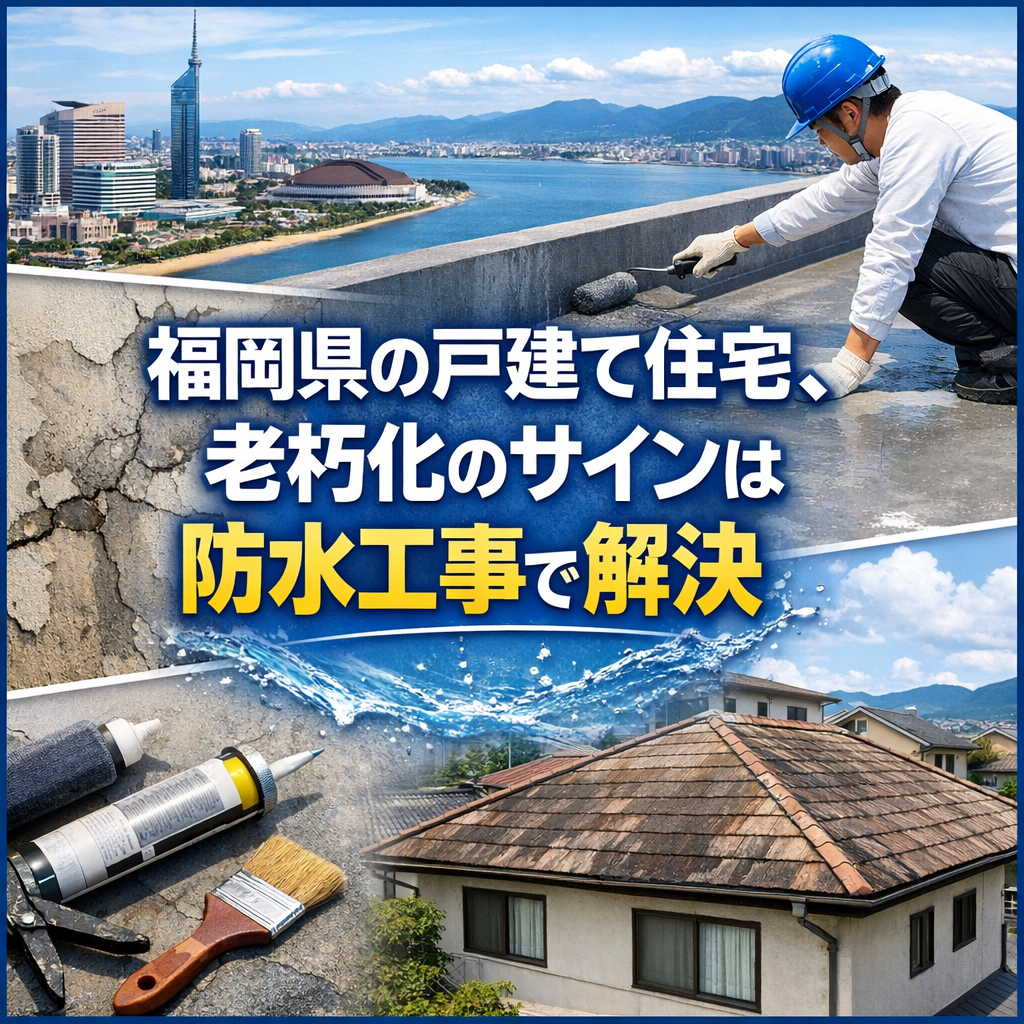 福岡県の戸建て住宅、老朽化のサインは防水工事で解決