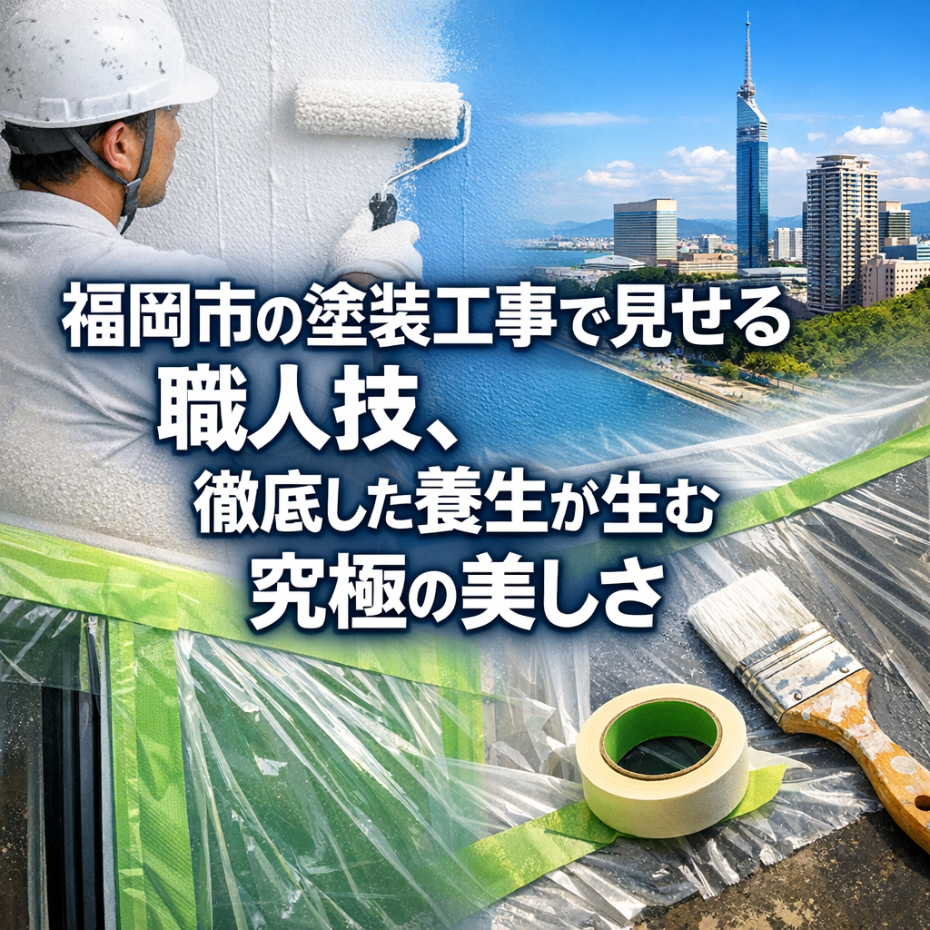 福岡市の塗装工事で見せる職人技、徹底した養生が生む究極の美しさ