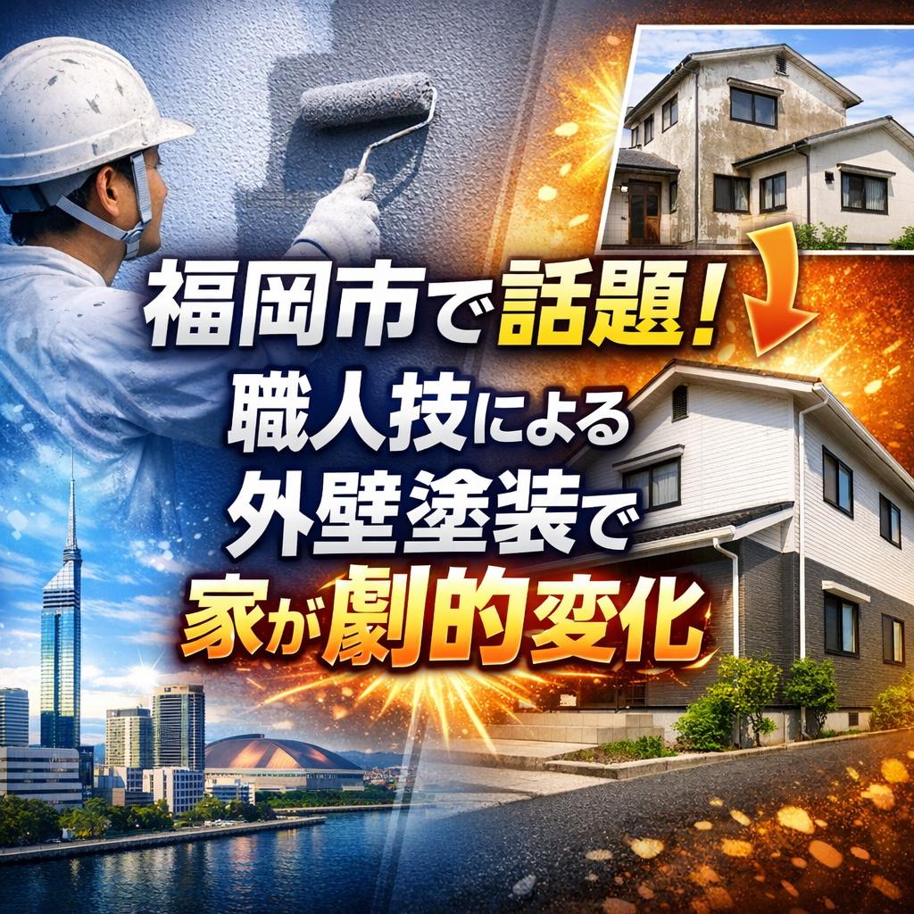 福岡市で話題！職人技による外壁塗装で家が劇的変化