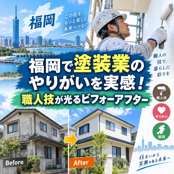 福岡で塗装業のやりがいを実感！職人技が光るビフォーアフター